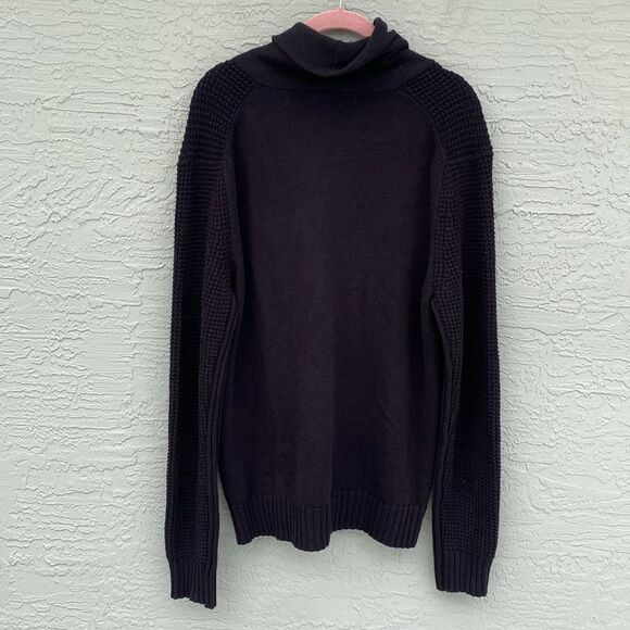 Kenneth Cole Reaction Waffle-Knit Shawl-collar Sweater Sz L - Picture 3 of 8